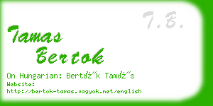tamas bertok business card
